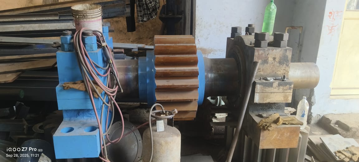 Pinion gear assembly for 50-900 TPD kiln and cooler manufactured by OP Engineering Group Ghaziabad India