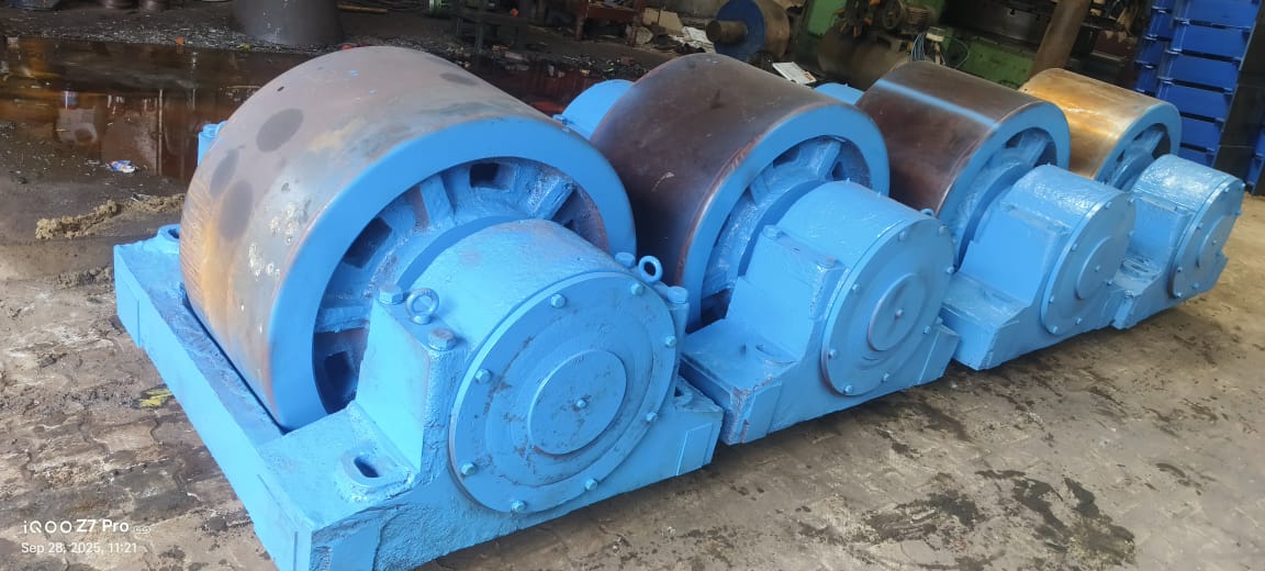 100 TPD kiln support roller manufacturing by OP Engineering Group Ghaziabad India